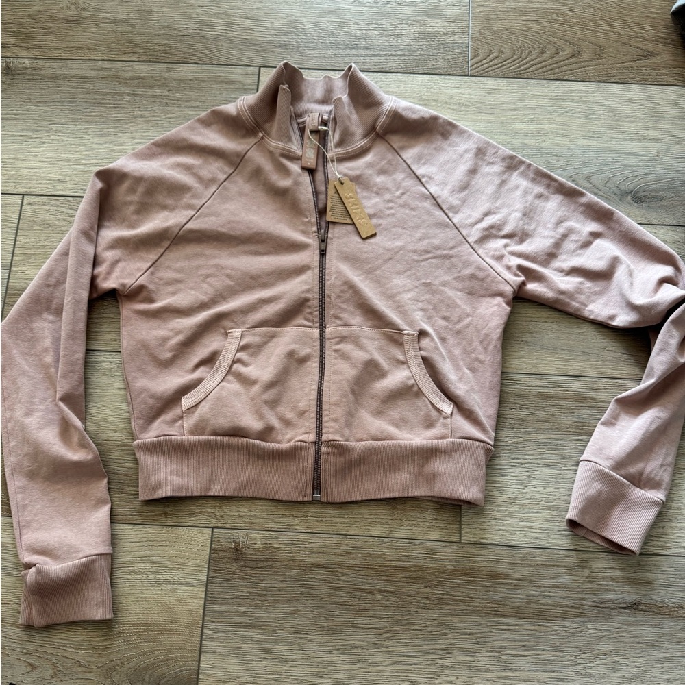 Skims Cropped Zip Up